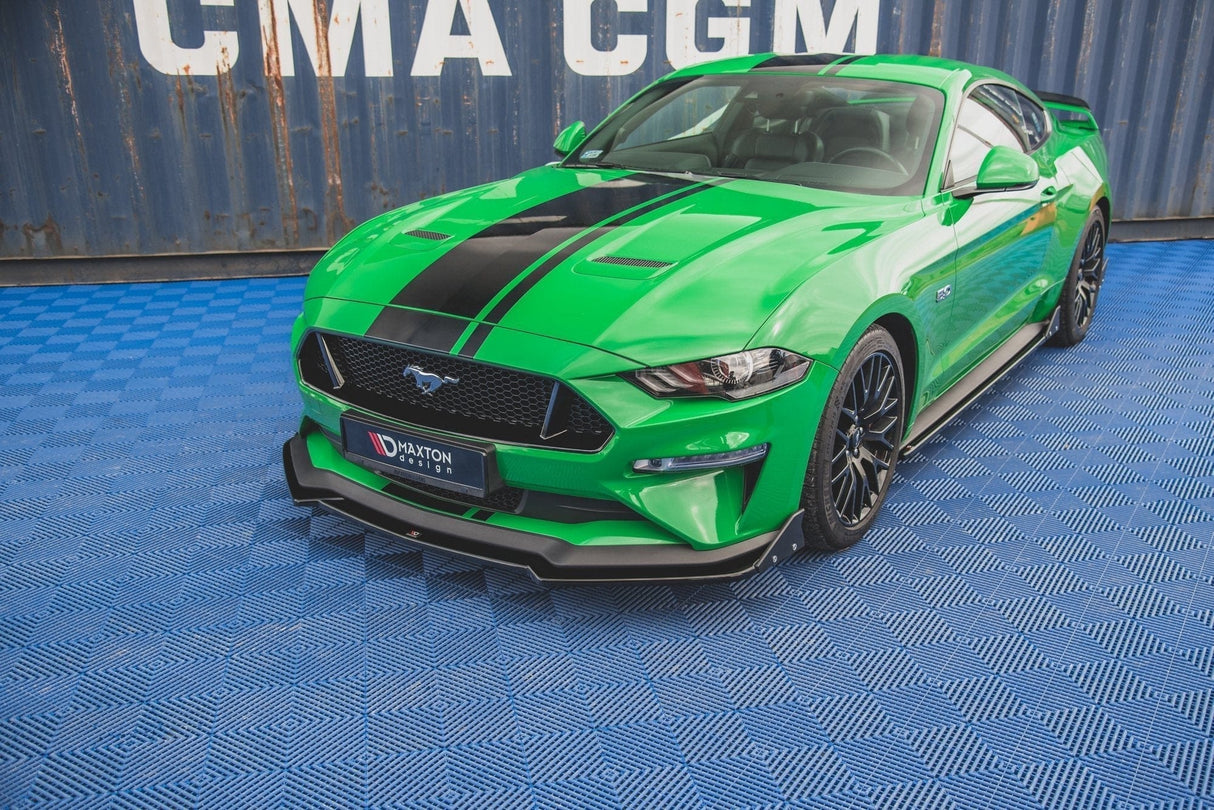 Maxton Design Front Splitter V.1 + Flaps Ford Mustang GT MK6 Facelift
