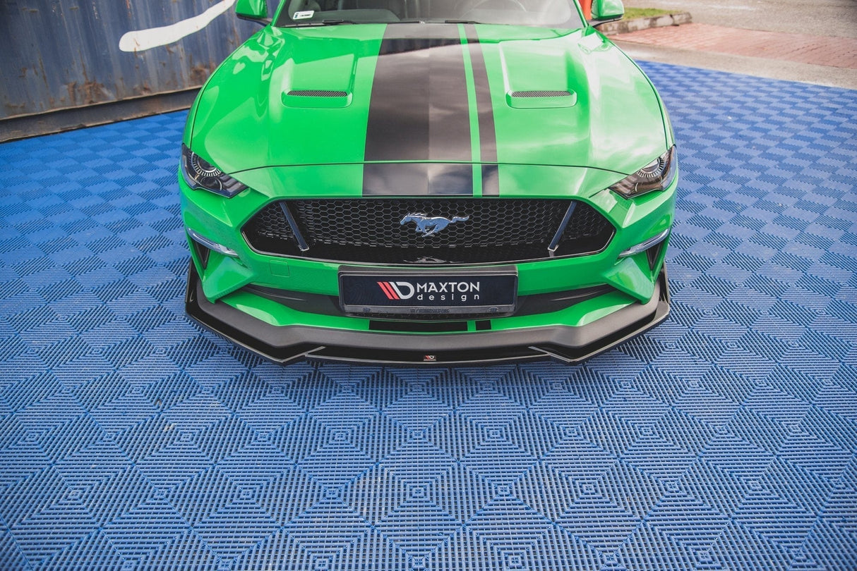 Maxton Design Front Splitter V.1 + Flaps Ford Mustang GT MK6 Facelift