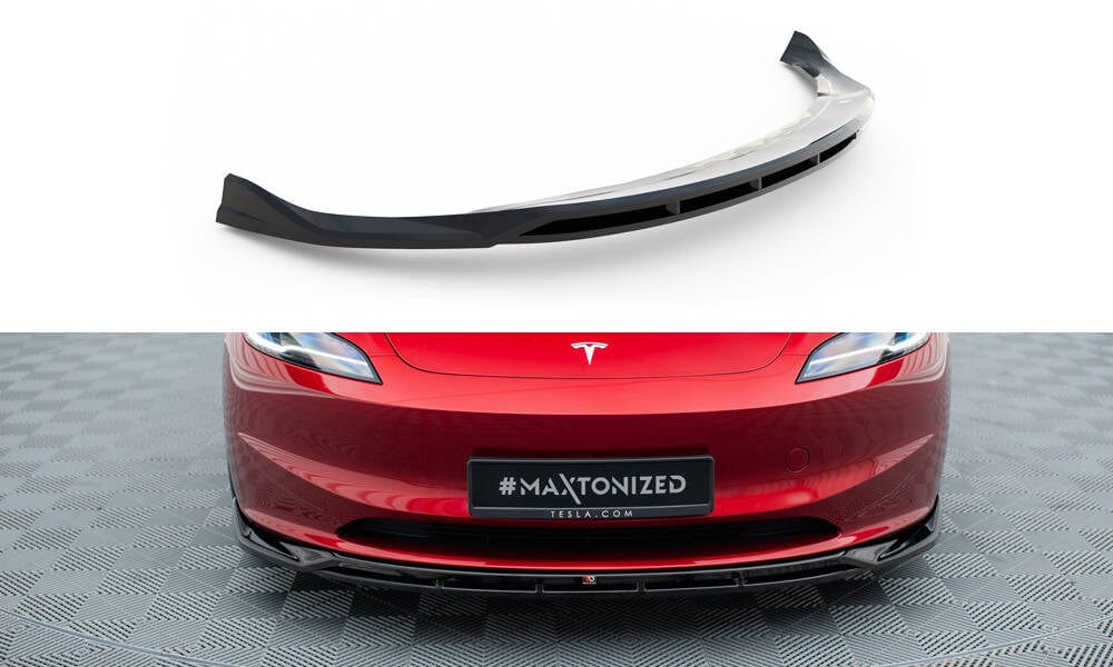 Maxton Design Front Splitter V.1 Tesla Model 3 Project Highland (Facelift)