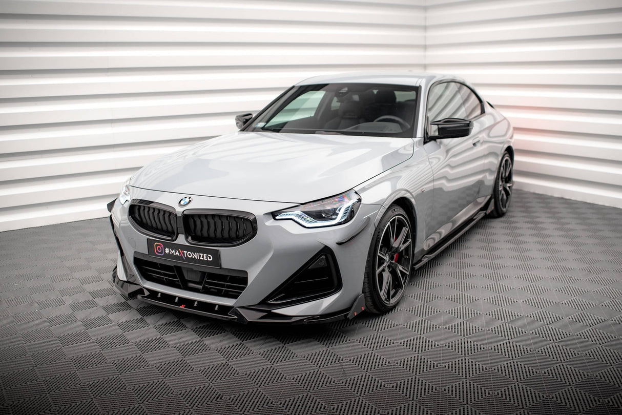 Maxton Design Front Splitter V.2 + Flaps BMW 2 Coupe M-Pack / M240I G42