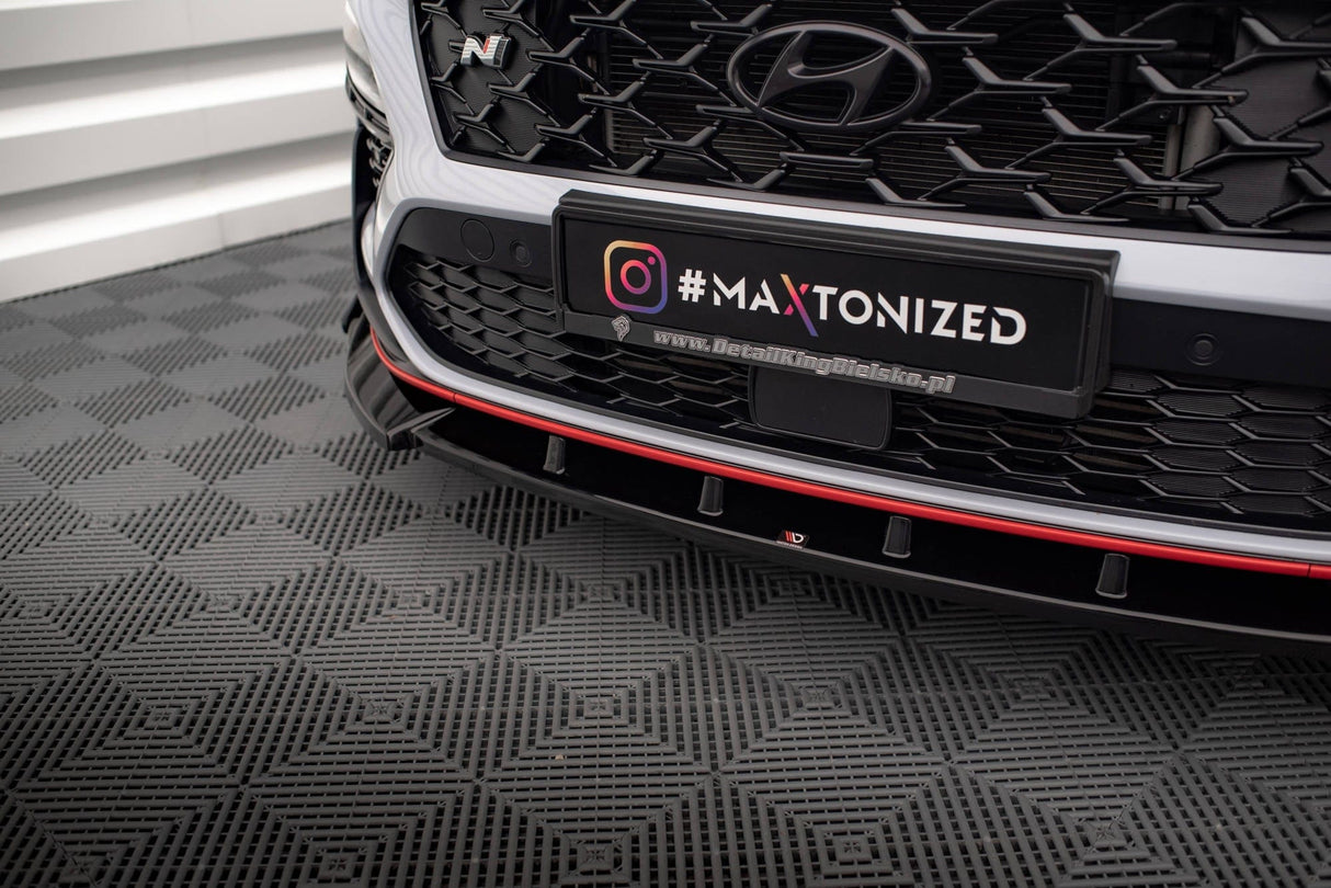 Maxton Design Front Splitter V.2 + Flaps Hyundai Kona N MK2
