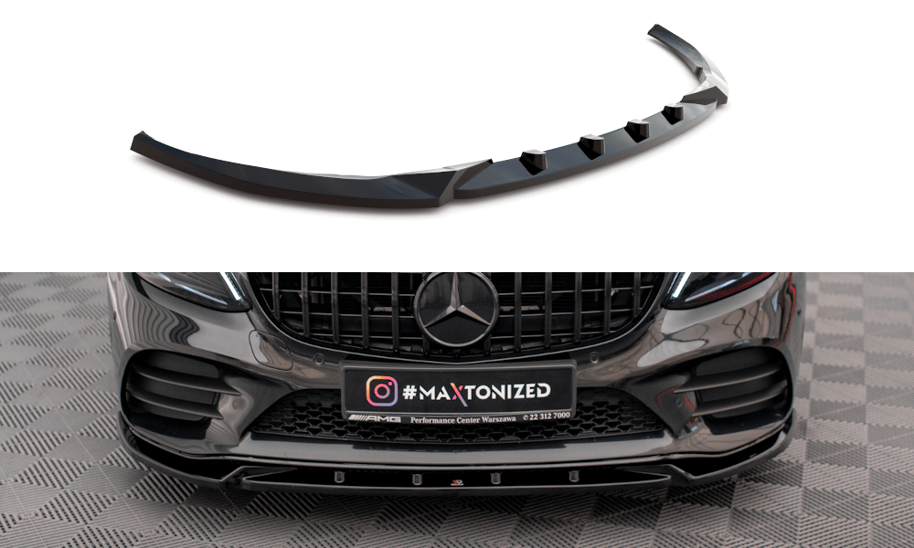 Maxton Design Front Splitter V.2 Mercedes-Benz C AMG Line / Coupe W205 / C205 Facelift