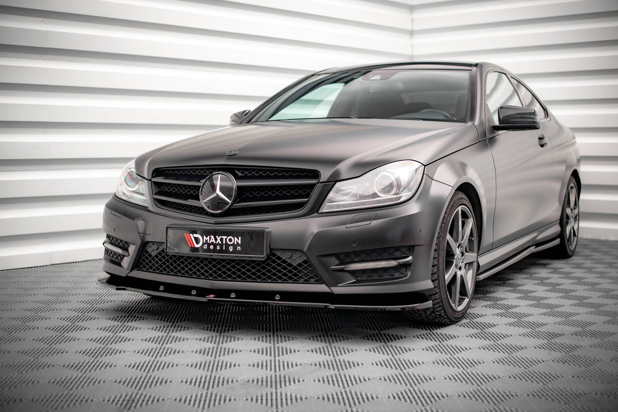 Maxton Design Front Splitter V.2 Mercedes-Benz C Coupe AMG-Line C204