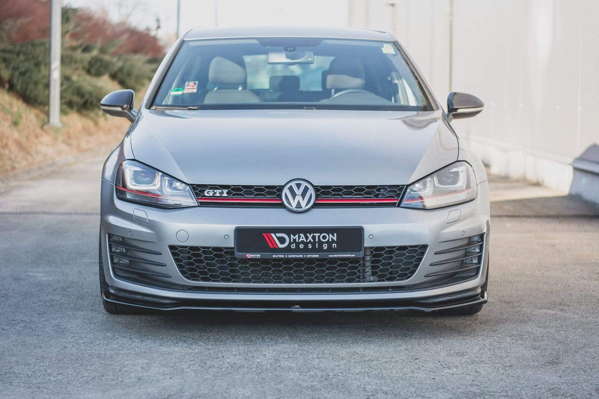 Maxton Design Gloss Black Front Splitter V2 | Volkswagen Mk7 GTI