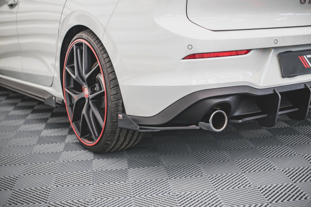Maxton Design Racing Durability Rear Side Splitters + Flaps Volkswagen Golf Mk8 GTi