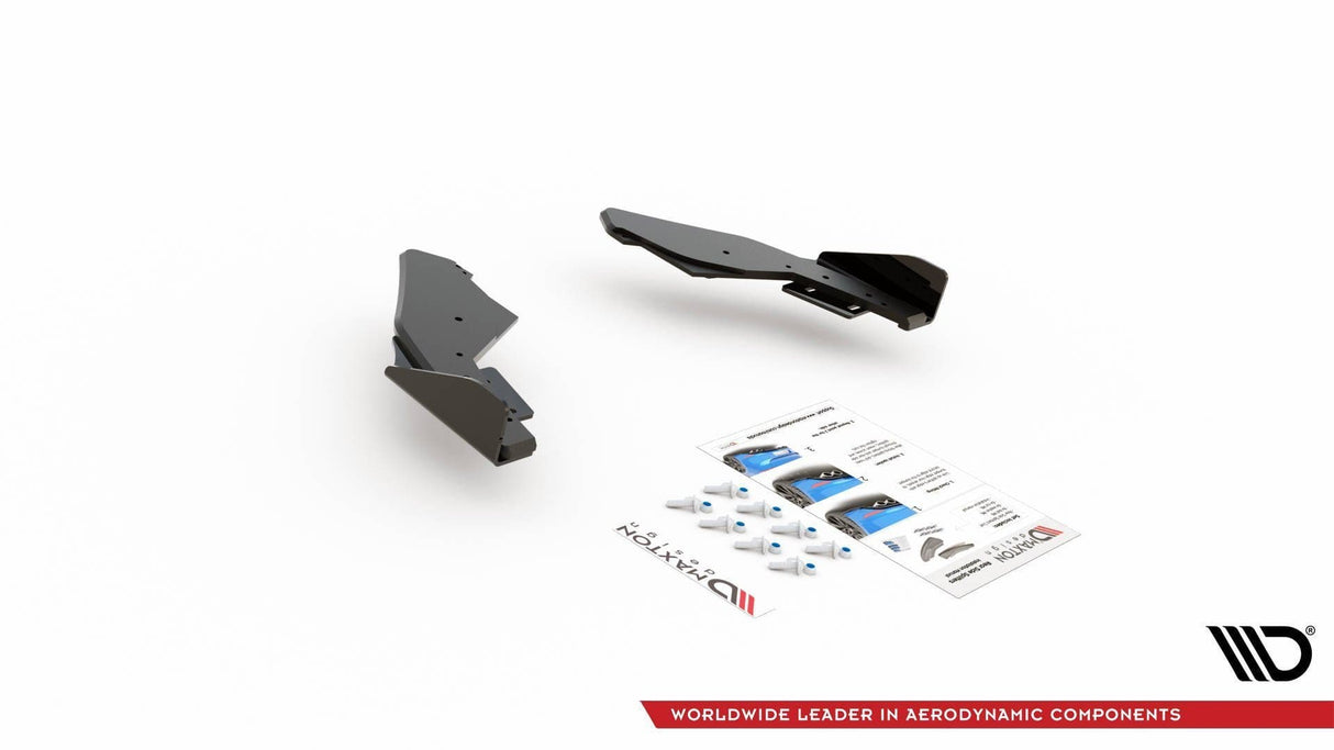 Maxton Design Racing Durability Rear Side Splitters + Flaps Volkswagen Golf Mk8 GTi