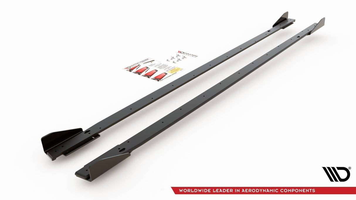 Maxton Design Racing Durability Side Skirts Diffusers + Flaps Volkswagen Golf Mk8 GTi / GTi Clubsport / R-Line
