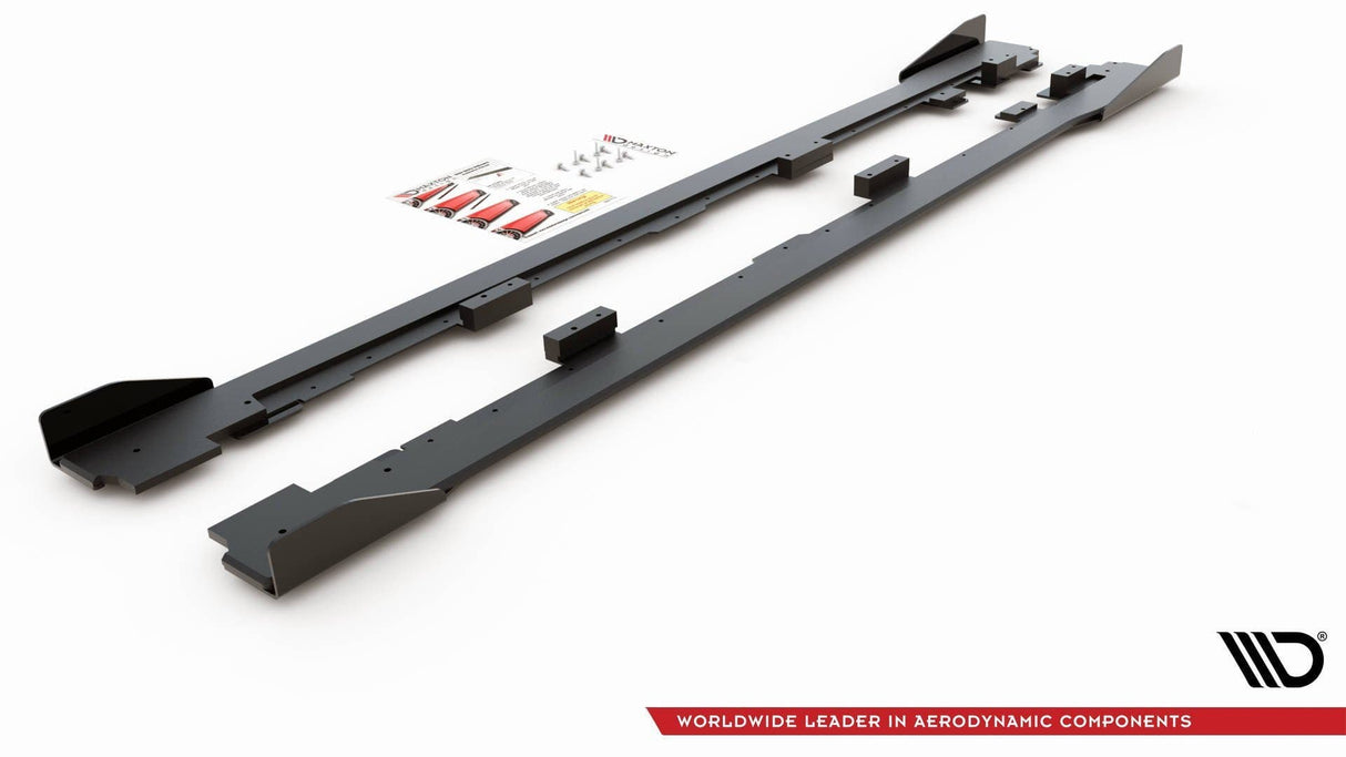 Maxton Design Racing Durability Side Skirts Diffusers + Flaps Volkswagen Golf GTi Mk6