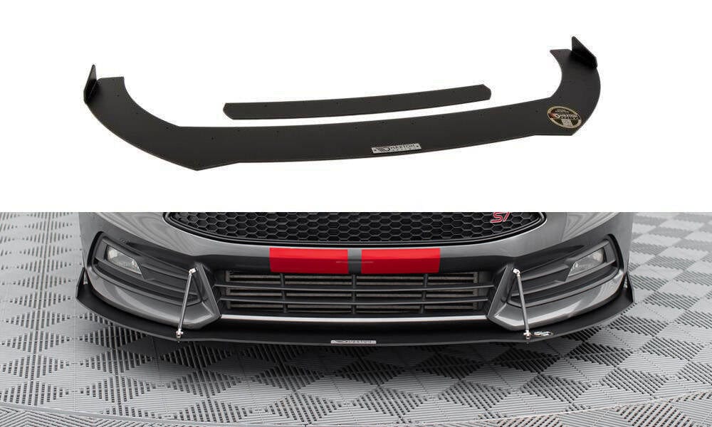 Maxton Design Racing Front Splitter V.2 Ford Focus St MK3 Fl