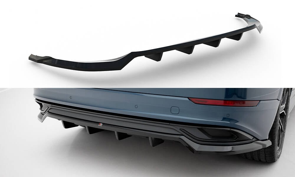 Maxton Design Rear Splitter (With Vertical Bars) Audi Q8 MK1