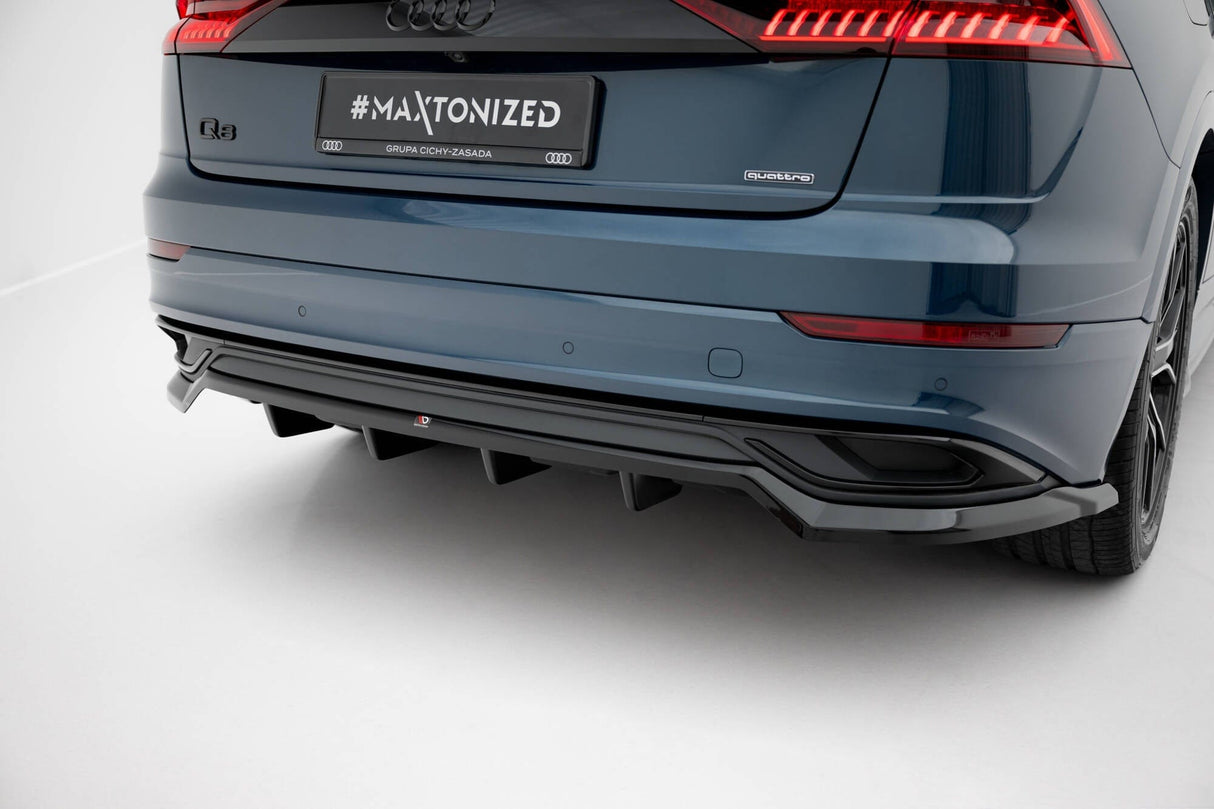 Maxton Design Rear Splitter (With Vertical Bars) Audi Q8 MK1
