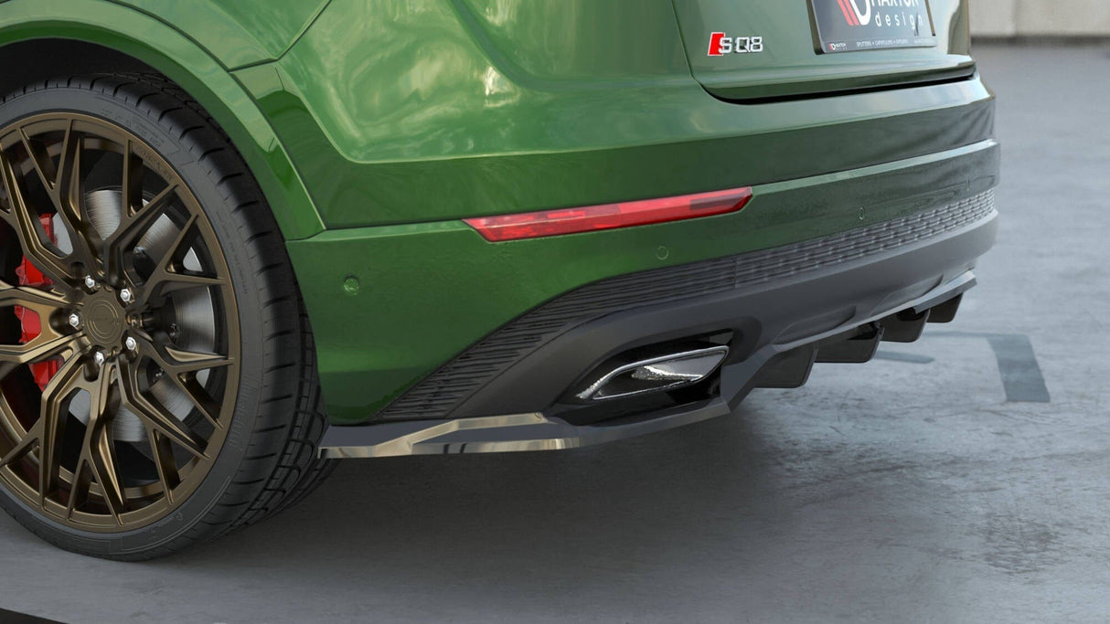 Maxton Design Rear Splitter (With Vertical Bars) Audi Q8 MK1 Facelift