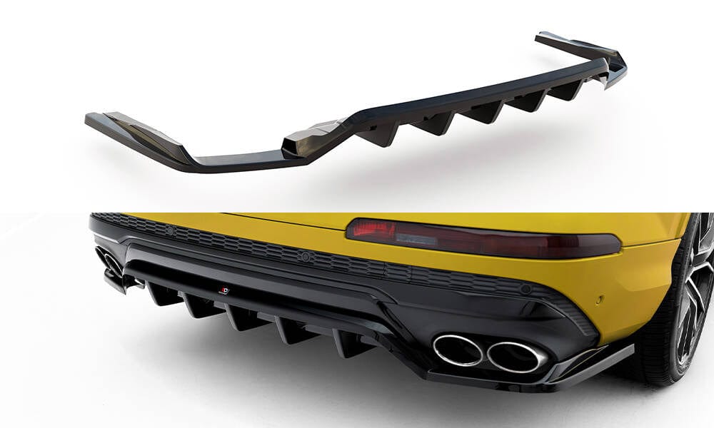 Maxton Design Rear Splitter (With Vertical Bars) Audi SQ7 4M Facelift
