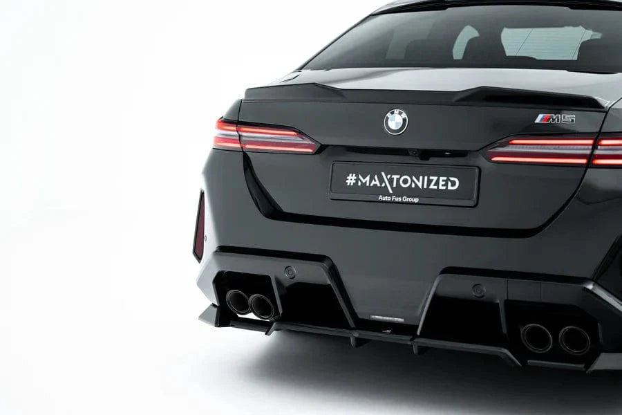 Maxton Design Rear Splitter w/ Vertical Bars (Gloss Black) - BMW / G90 / G99 / M5 / M5 Touring