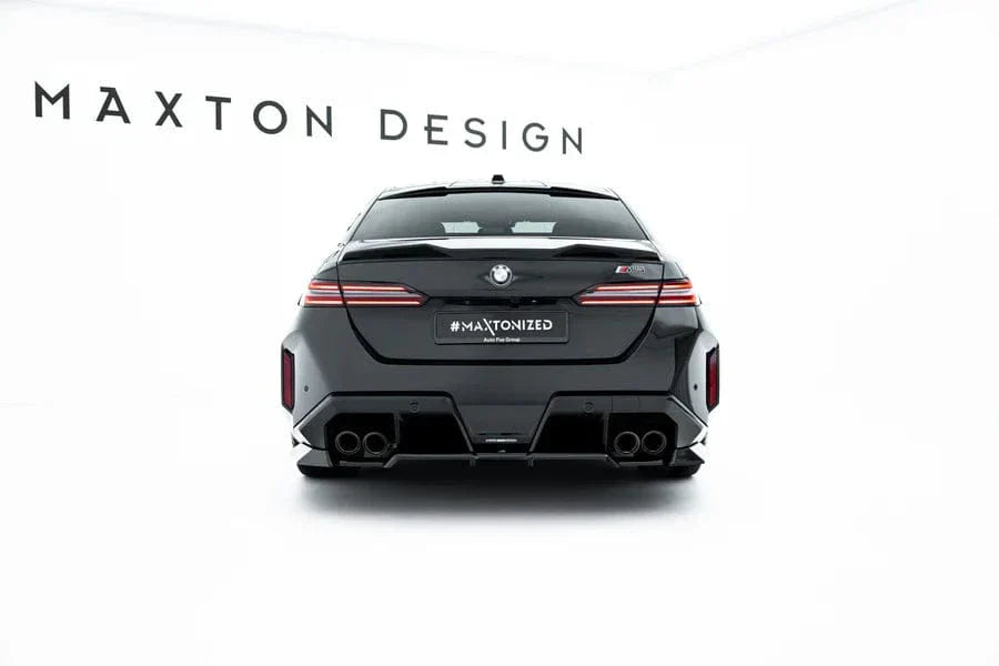 Maxton Design Rear Splitter w/ Vertical Bars (Gloss Black) - BMW / G90 / G99 / M5 / M5 Touring
