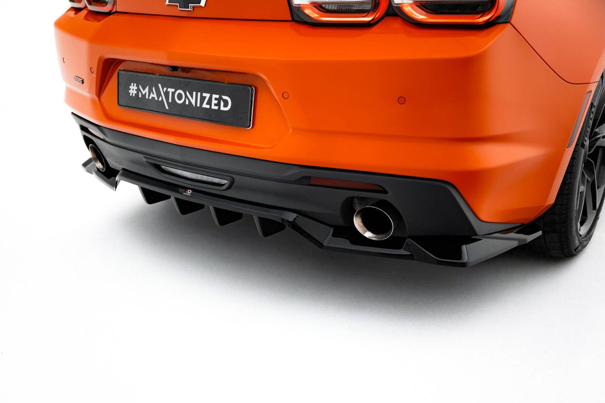 Maxton Design Rear Splitter (With Vertical Bars) Chevrolet Camaro SS MK6 Facelift
