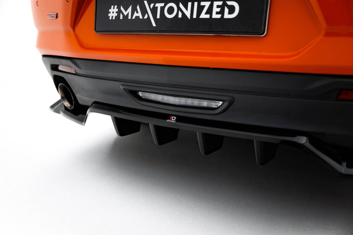Maxton Design Rear Splitter (With Vertical Bars) Chevrolet Camaro SS MK6 Facelift