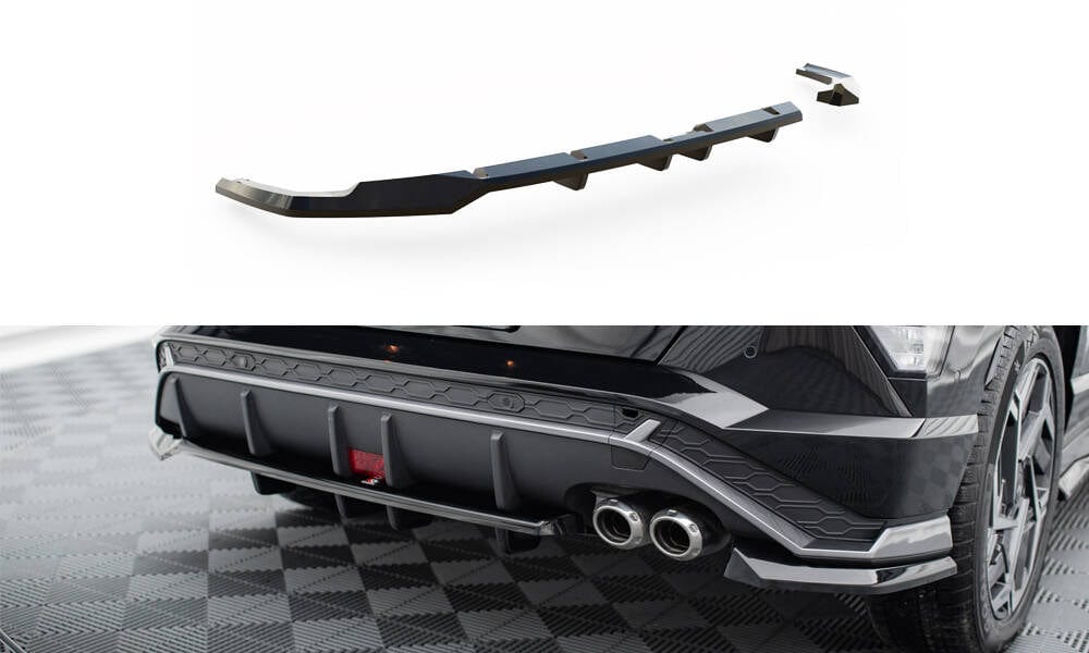 Maxton Design Rear Splitter (With Vertical Bars) Hyundai Kona N-Line MK2