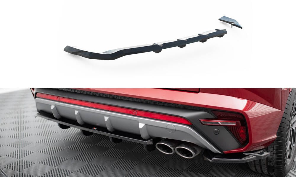 Maxton Design Rear Splitter (With Vertical Bars) Hyundai Tucson N-Line MK4