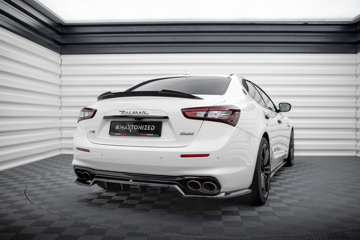 Maxton Design Rear Splitter (With Vertical Bars) Maserati Ghibli MK3 Facelift