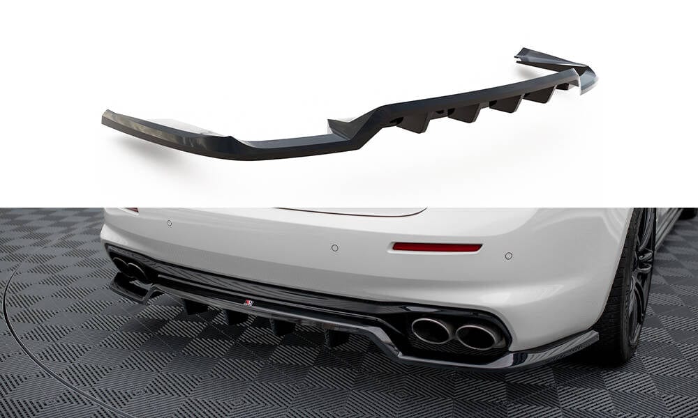 Maxton Design Rear Splitter (With Vertical Bars) Maserati Ghibli MK3 Facelift