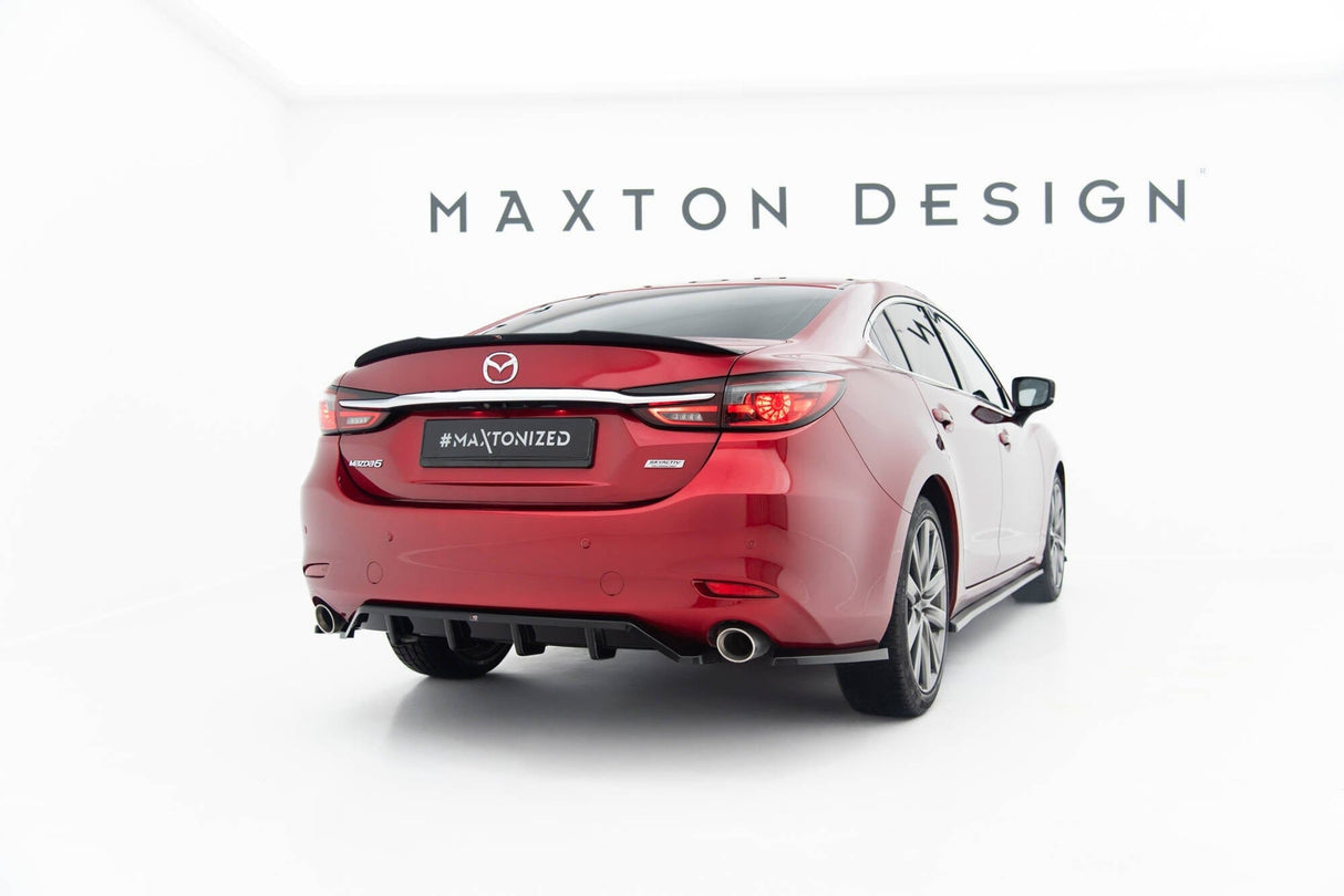Maxton Design Rear Splitter (With Vertical Bars) Mazda 6 Sedan MK3 Facelift