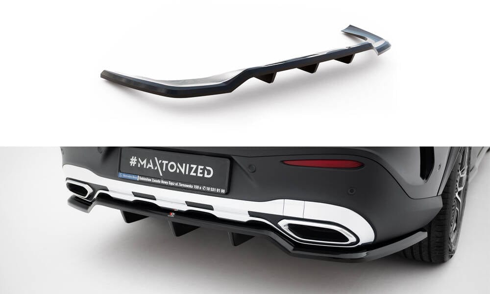 Maxton Design Rear Splitter (With Vertical Bars) Mercedes-Benz GLC Coupe AMG-Line C254