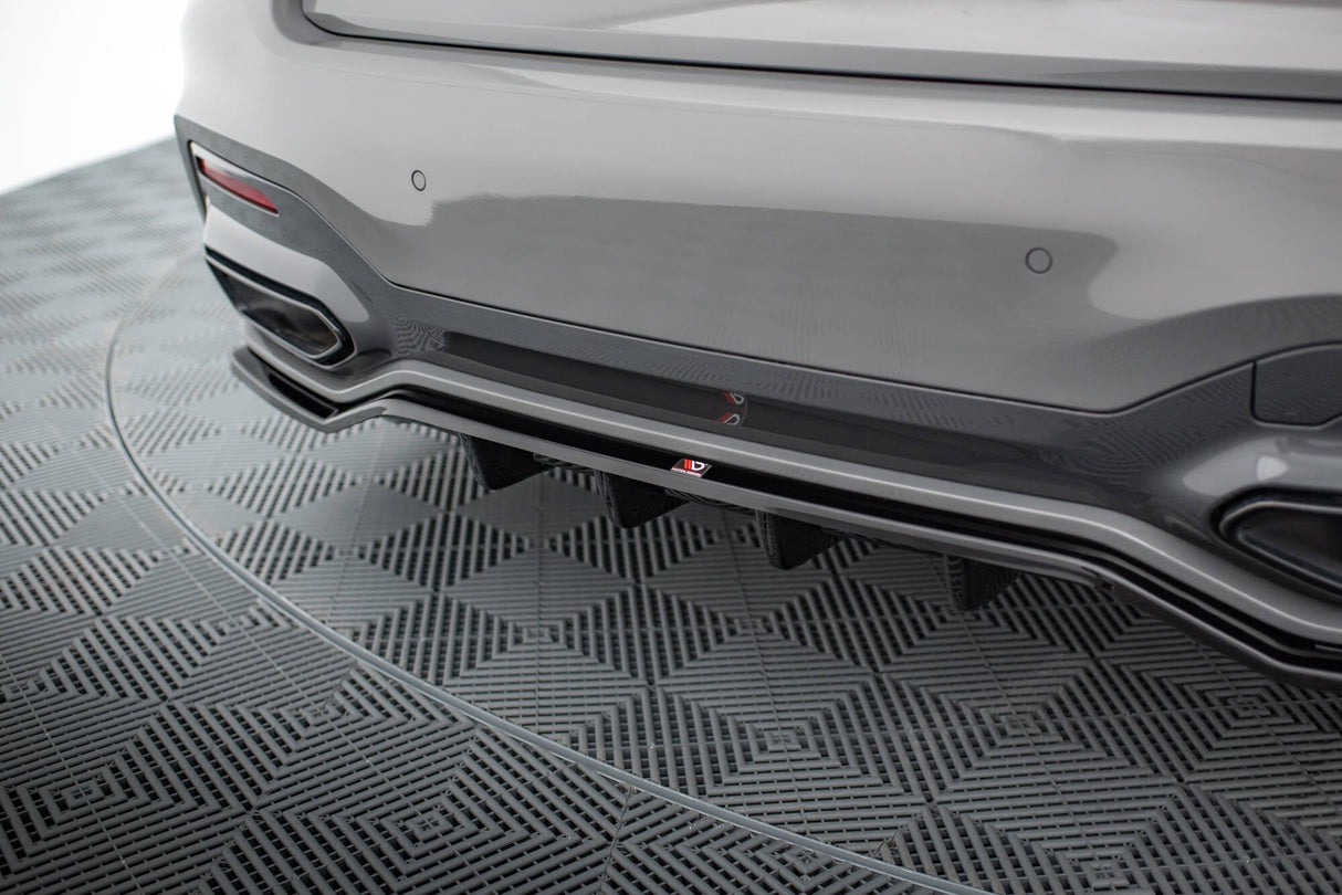 Maxton Design Rear Splitter (With Vertical Bars) V.2 BMW 7 G11 M-Pack Facelift