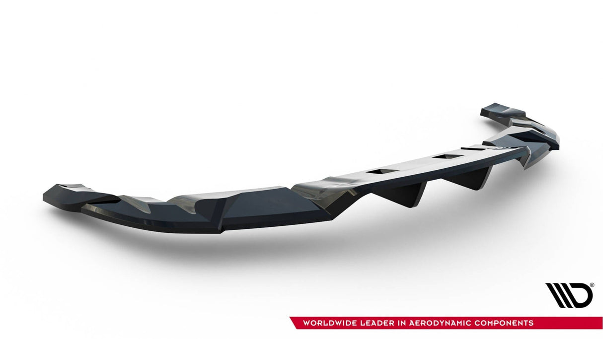 Maxton Design Rear Splitter (With Vertical Bars) V.2 Tesla Model 3 Performance MK1 Facelift
