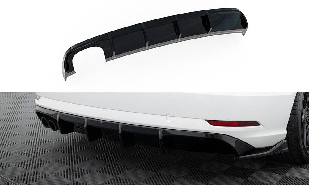 Maxton Design Rear Valance Audi A3 Sedan 8V Facelift (Version With Dual Exhaust Tips On One Side)