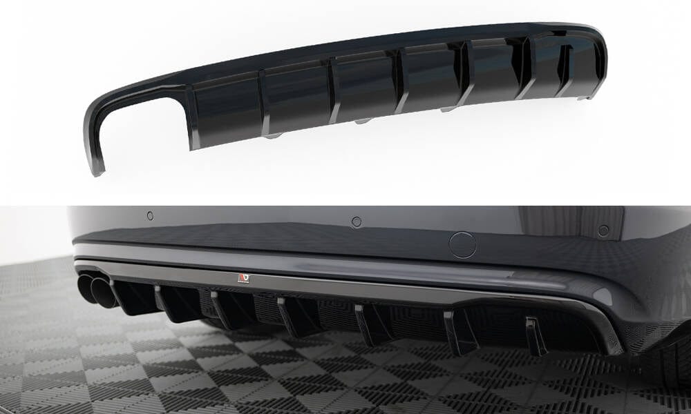 Maxton Design Rear Valance Audi A4 B8 Facelift (Single Side Dual Exhaust Version)