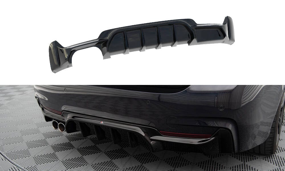 Maxton Design Rear Valance BMW 4 Coupe / Gran Coupe / Cabrio M-Pack F32 / F36 / F33 (Version With Exhaust On One Side)
