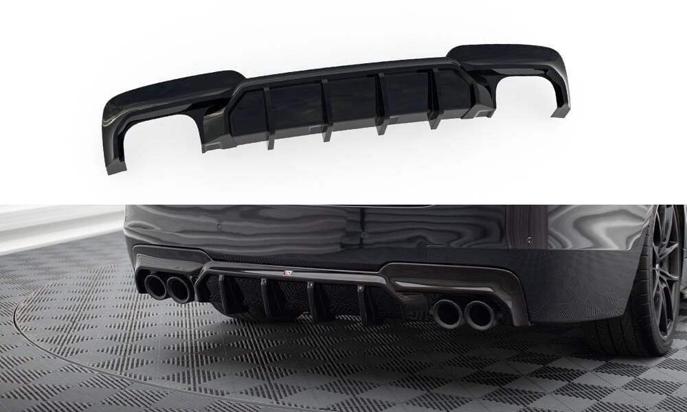 Maxton Design Rear Valance V.2 BMW 5 M-Pack F10 (Version With Two Double Exhausts)