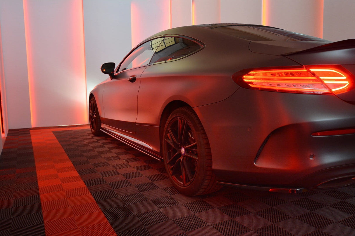 Maxton Design Side Skirts Diffusers Mercedes- Benz C-Class W205 Coupe AMG-Line