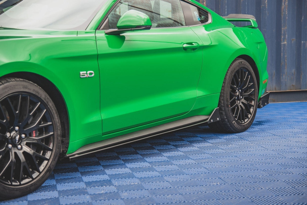 Maxton Design Side Skirts Diffusers + Flaps Ford Mustang GT MK6 Facelift