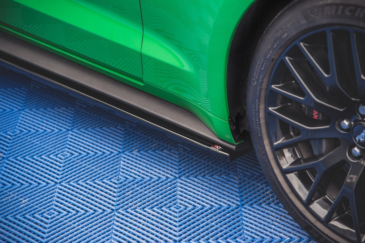 Maxton Design Side Skirts Diffusers + Flaps Ford Mustang GT MK6 Facelift