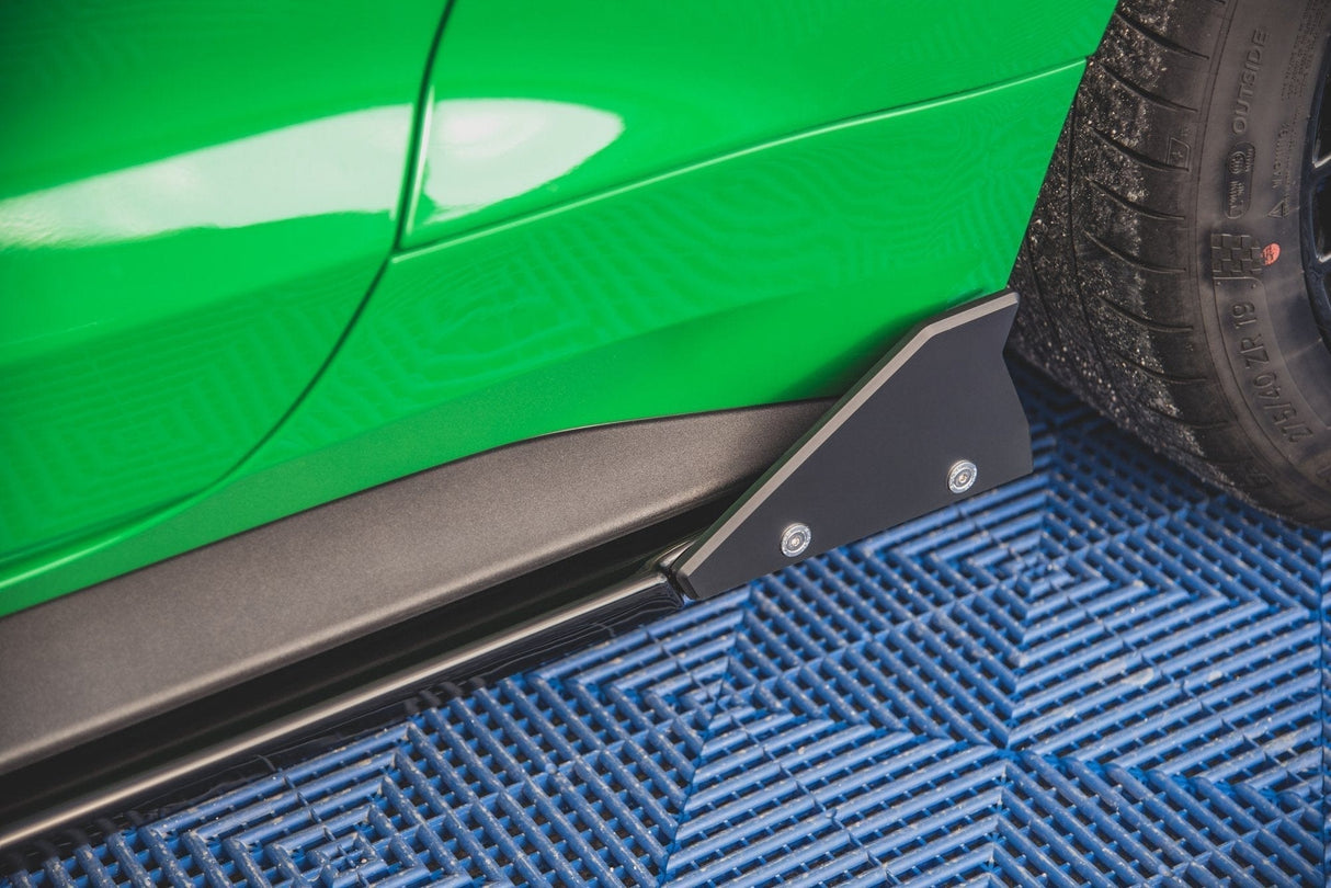 Maxton Design Side Skirts Diffusers + Flaps Ford Mustang GT MK6 Facelift