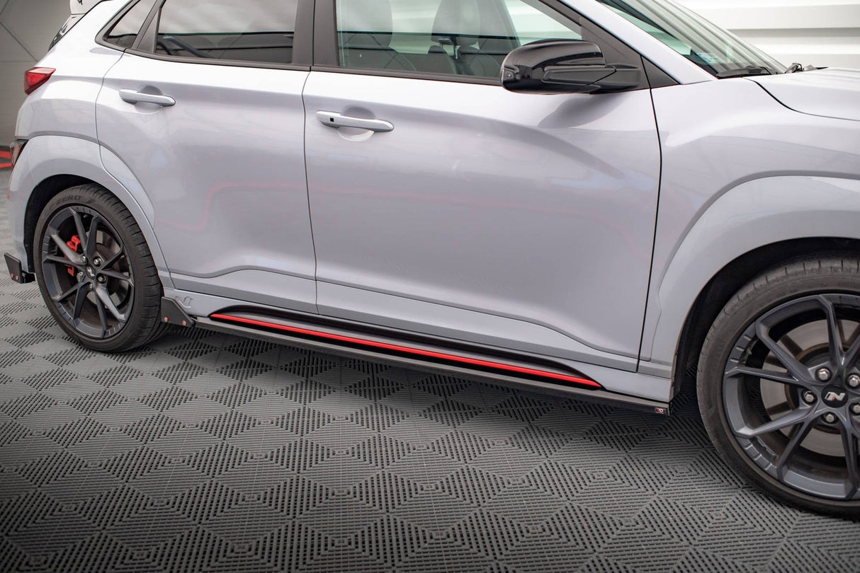 Maxton Design Side Skirts Diffusers V.1 + Flaps Hyundai Kona N MK2