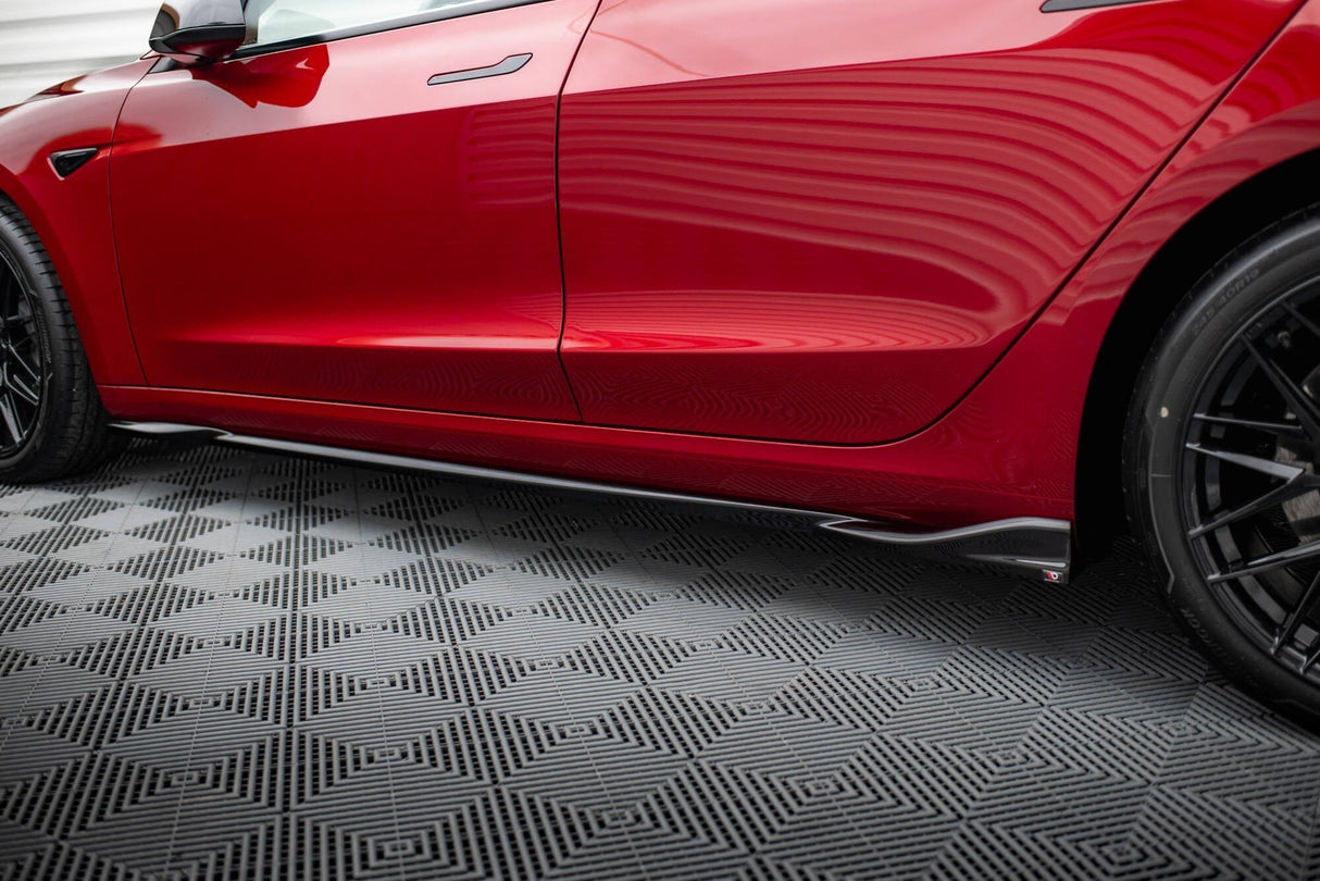 Maxton Design Side Skirts Diffusers V.1 Tesla Model 3 Project Highland (Facelift)