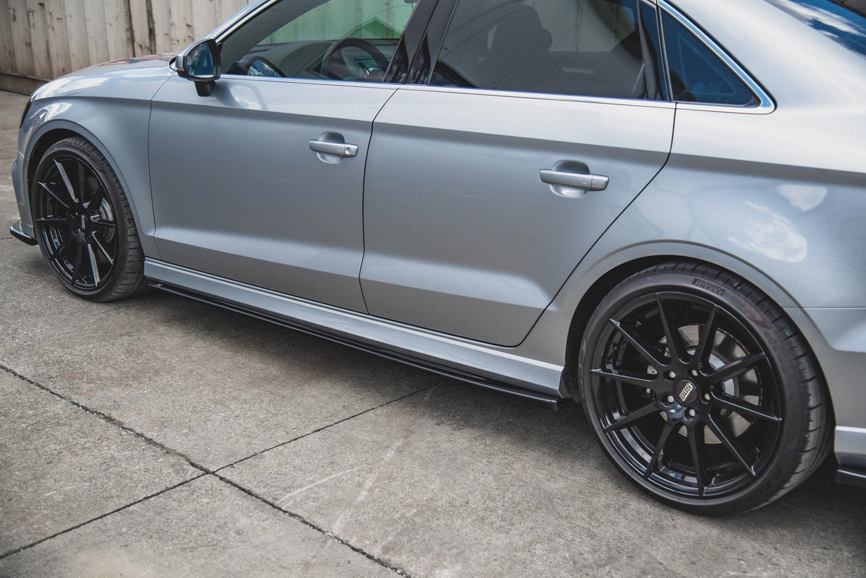 Maxton Design Side Skirts Diffusers V.2 Audi S3 / A3 S-Line Sedan 8V Facelift