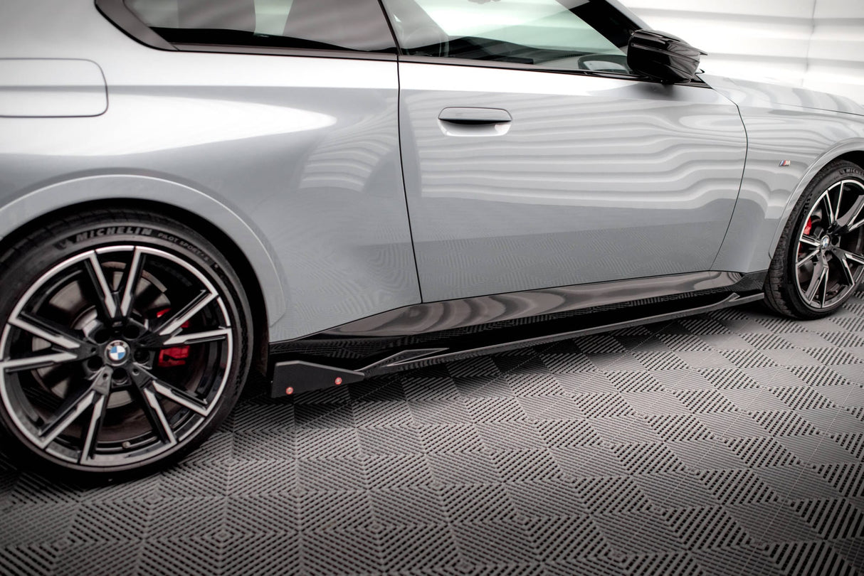 Maxton Design Side Skirts Diffusers V.2 + Flaps BMW 2 Coupe M-Pack / M240I G42