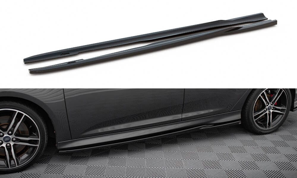 Maxton Design Side Skirts Diffusers V.2 Ford Focus St MK3 / MK3 Fl