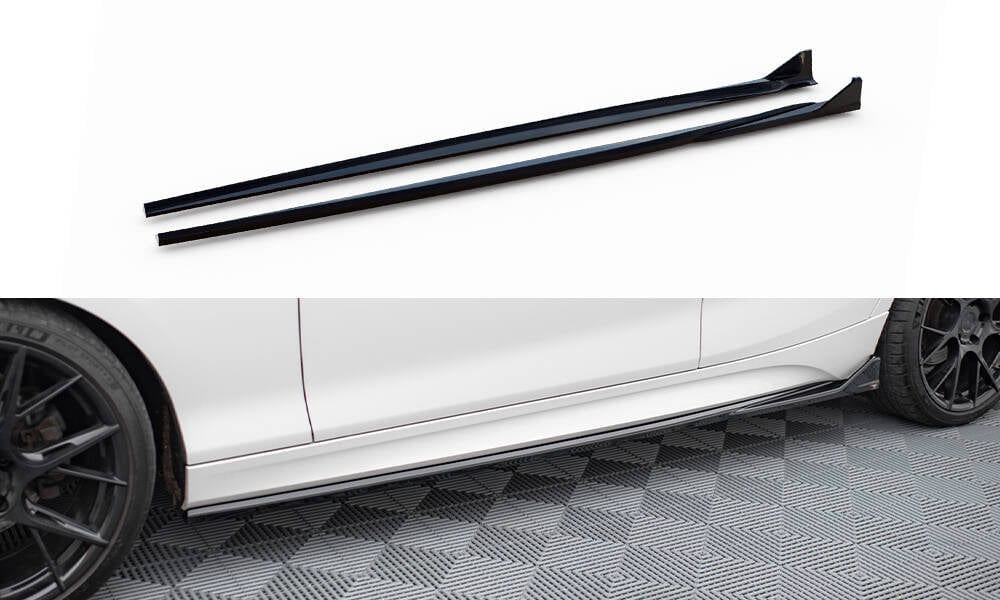 Maxton Design Side Skirts Diffusers V.3 Csl Look BMW 1 M-Pack / M140I F20 Facelift
