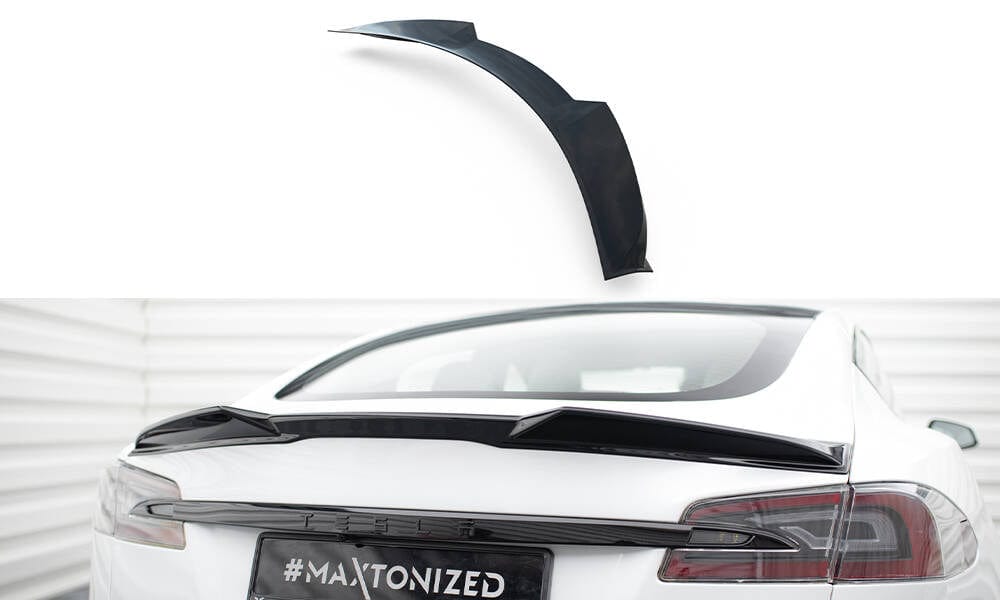 Maxton Design Spoiler Cap 3D Tesla Model S Plaid MK1 Facelift