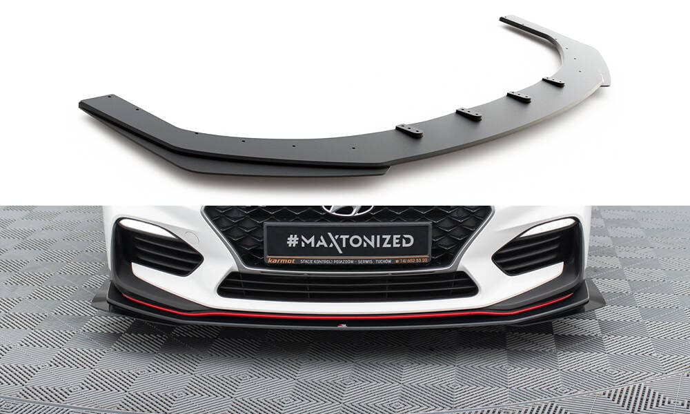 Maxton Design Racing Durability Front Splitter + Flaps - Hyundai I30 N Mk3 (Elantra Gt) Hatchback / Fastback
