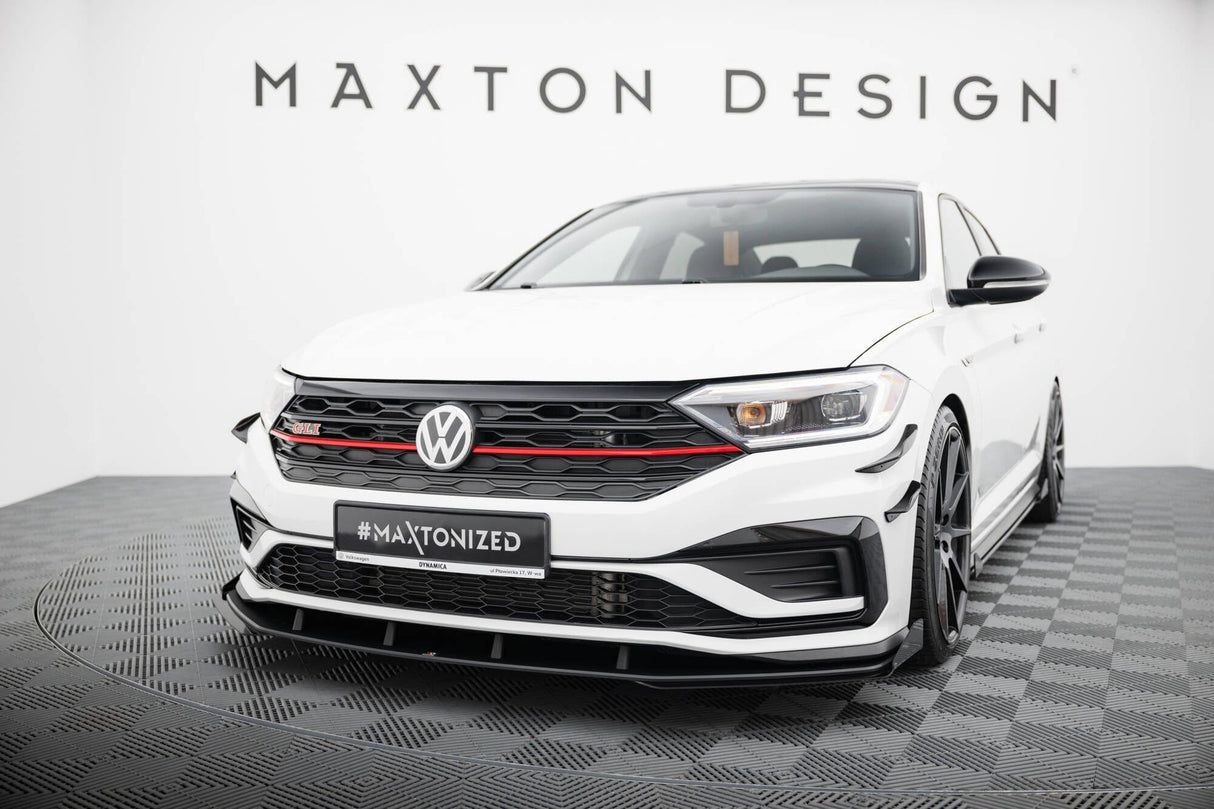 Maxton Design Street Pro Front Splitter + Flaps VW Jetta GLI Mk7