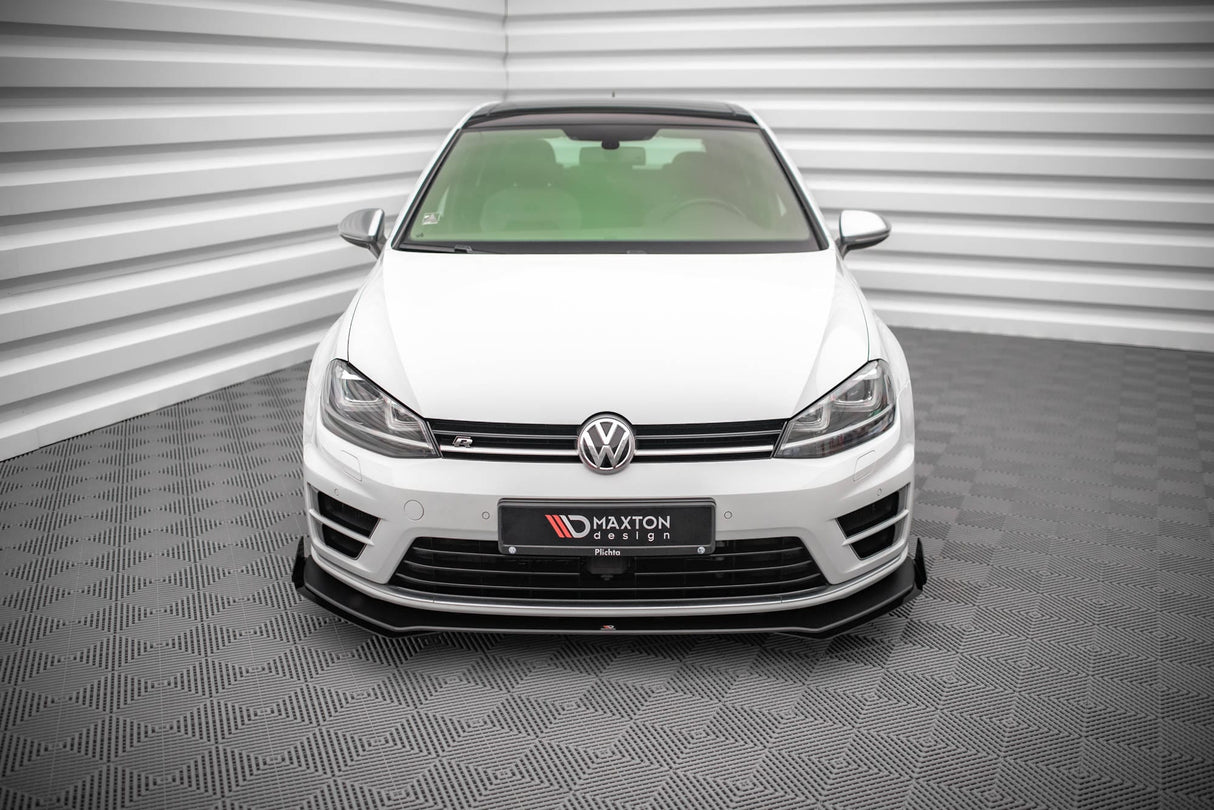 Maxton Design Street Pro Front Splitter V.1 + Flaps VW Golf R Mk7