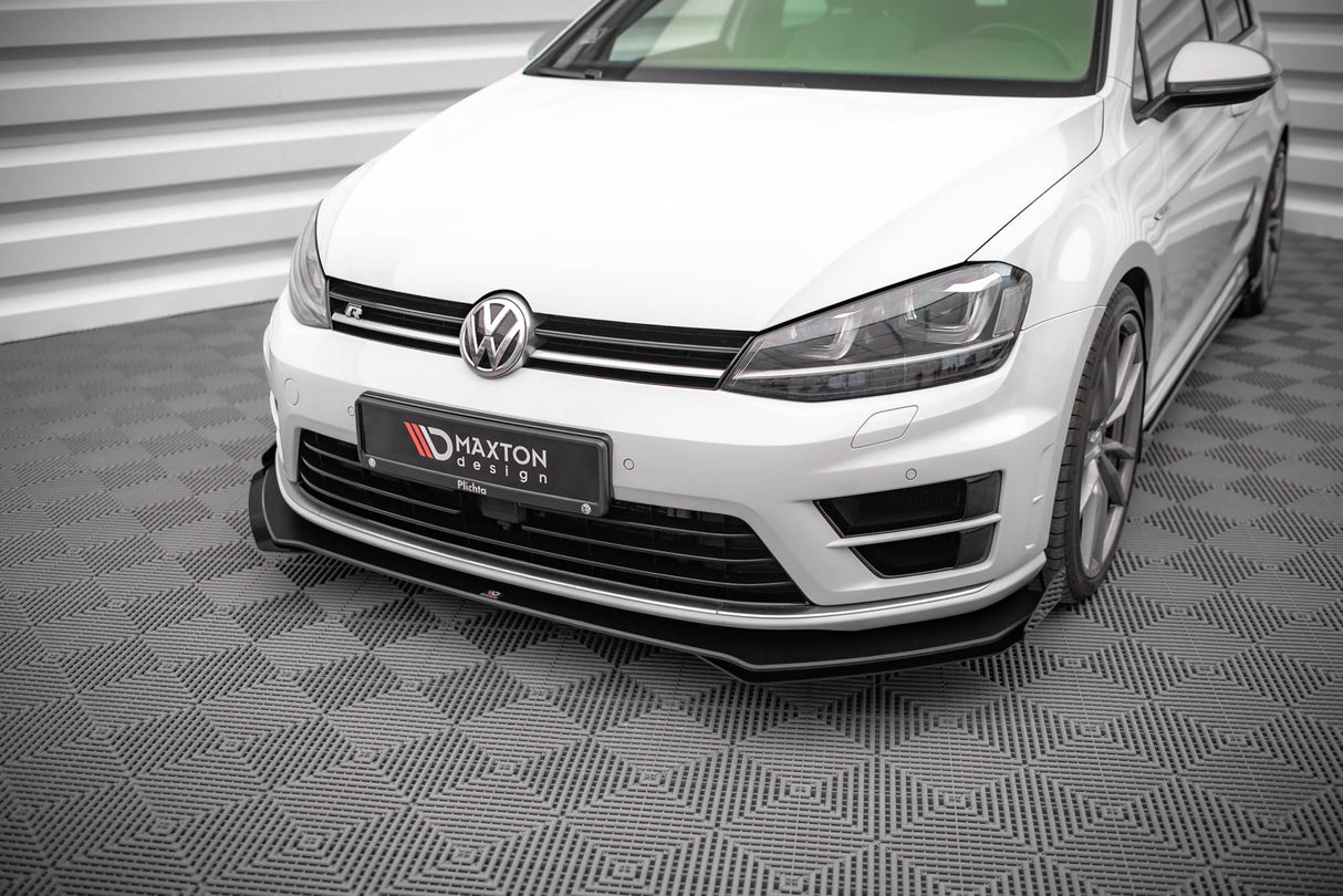 Maxton Design Street Pro Front Splitter V.1 + Flaps VW Golf R Mk7