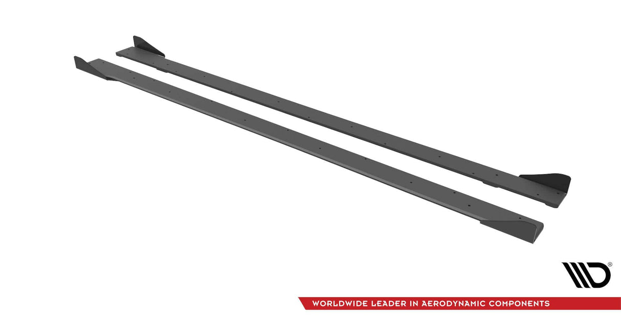 Maxton Design Street Pro Side Skirts Diffusers + Flaps VW Golf R Mk7