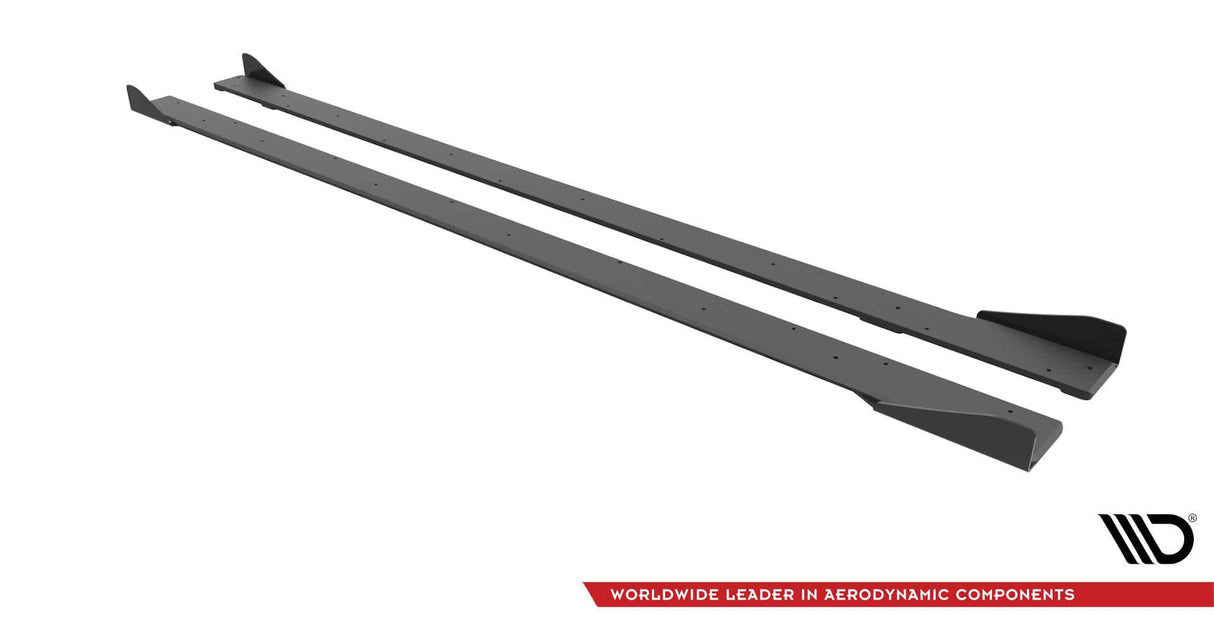 Maxton Design Street Pro Side Skirts Diffusers + Flaps VW Golf R Mk7